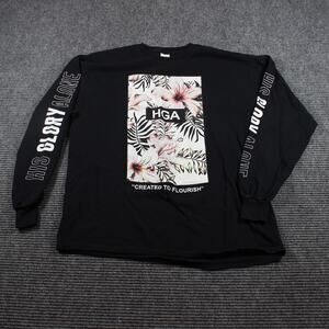 HGA Long Sleeve Shirt Mens Large Graphic “Created to Flourish” His Glory Alone